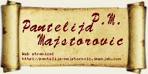 Pantelija Majstorović vizit kartica